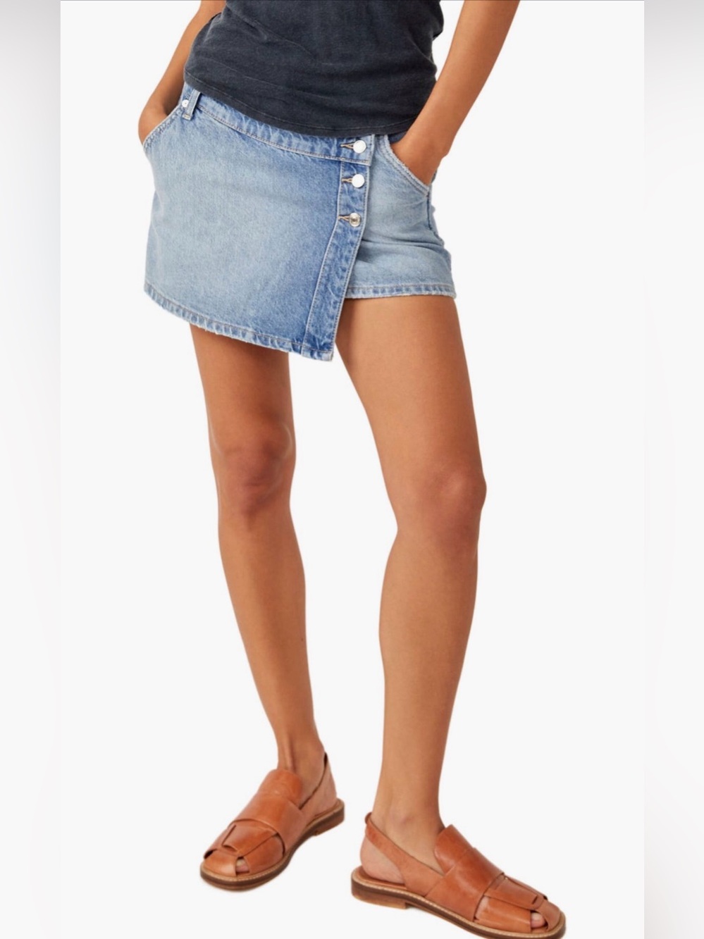 Free People Wynne Denim Mini Skirt Size 27